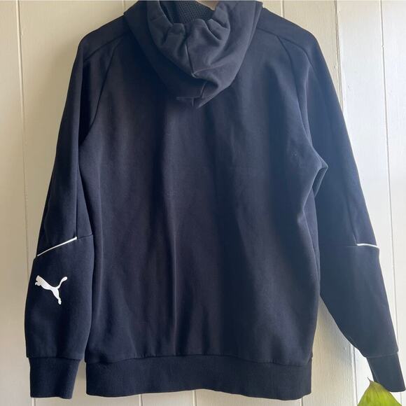 MEN Puma Black Hoodie Size M - Picture 3 of 8